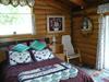 rustic log bedroom