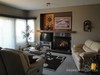 Living room with upgraded gas fireplace