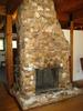 Local stone fireplace (living room)